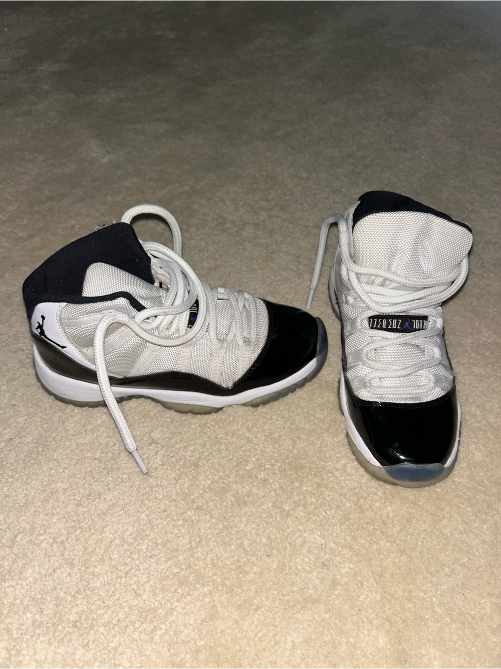 Nike Kids White and Black High-Top Sneakers